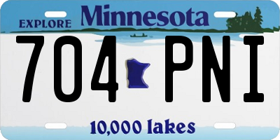 MN license plate 704PNI