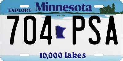 MN license plate 704PSA