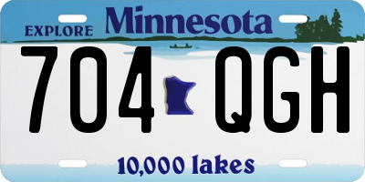 MN license plate 704QGH