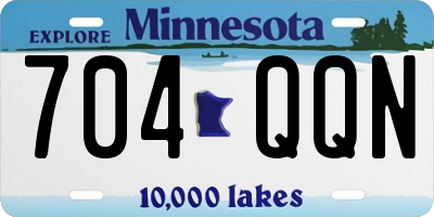 MN license plate 704QQN