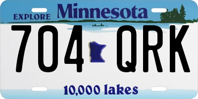 MN license plate 704QRK