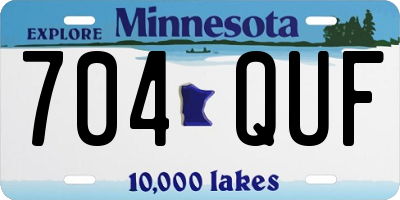 MN license plate 704QUF