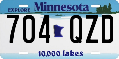 MN license plate 704QZD