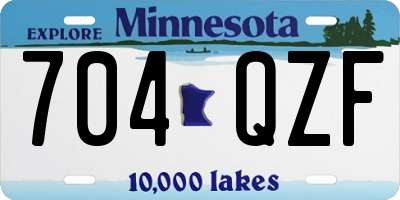 MN license plate 704QZF