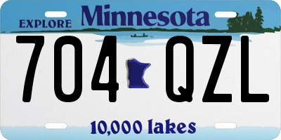MN license plate 704QZL