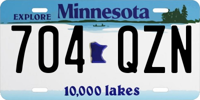 MN license plate 704QZN
