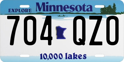 MN license plate 704QZO