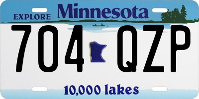 MN license plate 704QZP