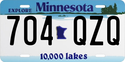 MN license plate 704QZQ