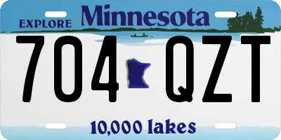 MN license plate 704QZT