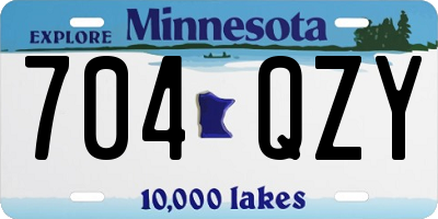 MN license plate 704QZY