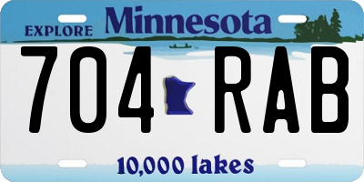 MN license plate 704RAB