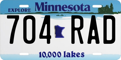 MN license plate 704RAD