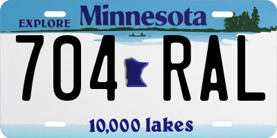 MN license plate 704RAL
