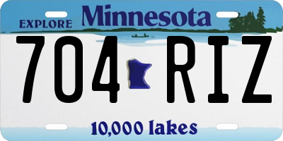 MN license plate 704RIZ