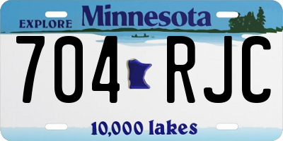 MN license plate 704RJC