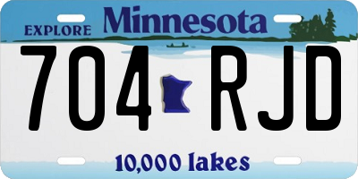 MN license plate 704RJD