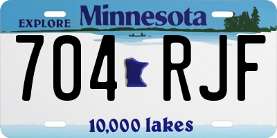 MN license plate 704RJF