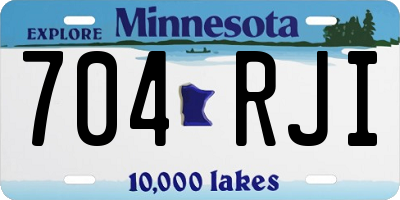MN license plate 704RJI