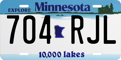 MN license plate 704RJL