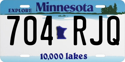 MN license plate 704RJQ