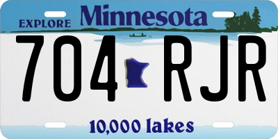MN license plate 704RJR