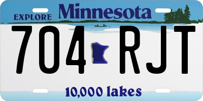 MN license plate 704RJT
