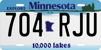 MN license plate 704RJU