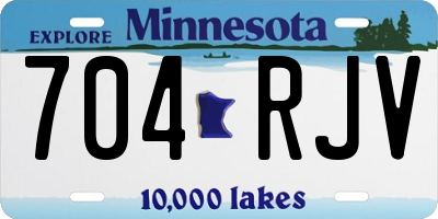 MN license plate 704RJV