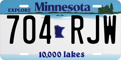 MN license plate 704RJW