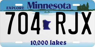 MN license plate 704RJX