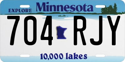 MN license plate 704RJY