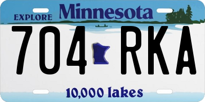 MN license plate 704RKA