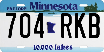 MN license plate 704RKB