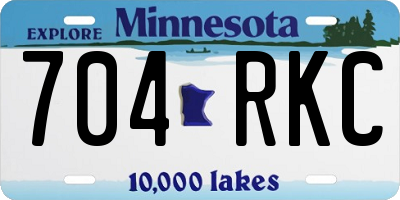 MN license plate 704RKC