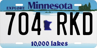 MN license plate 704RKD
