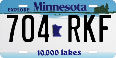 MN license plate 704RKF