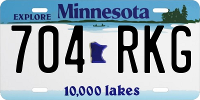 MN license plate 704RKG