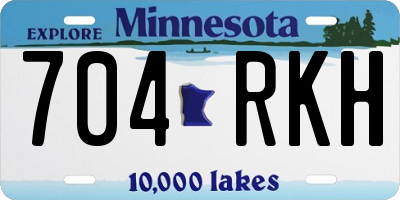 MN license plate 704RKH