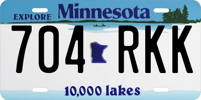 MN license plate 704RKK