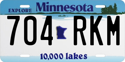 MN license plate 704RKM