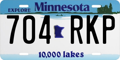 MN license plate 704RKP