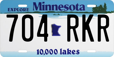 MN license plate 704RKR
