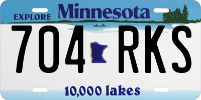 MN license plate 704RKS