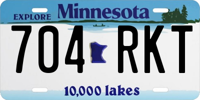 MN license plate 704RKT
