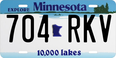 MN license plate 704RKV