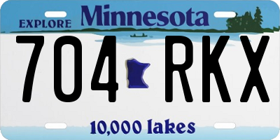 MN license plate 704RKX