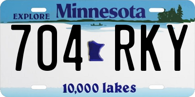MN license plate 704RKY
