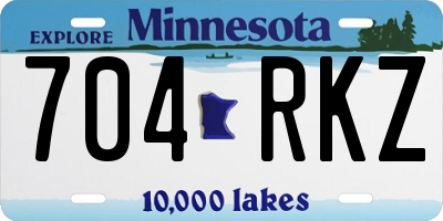 MN license plate 704RKZ