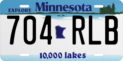 MN license plate 704RLB